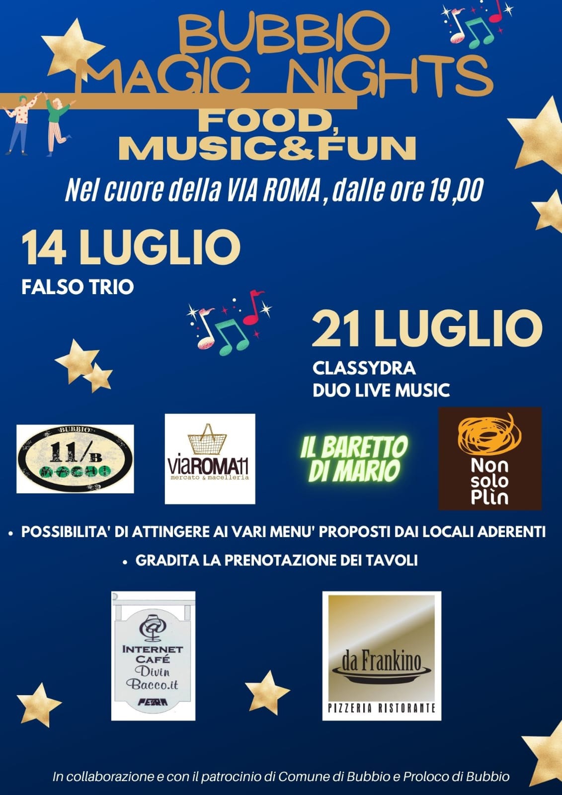 Notte magica il 21 Luglio 2024 a Bubbio